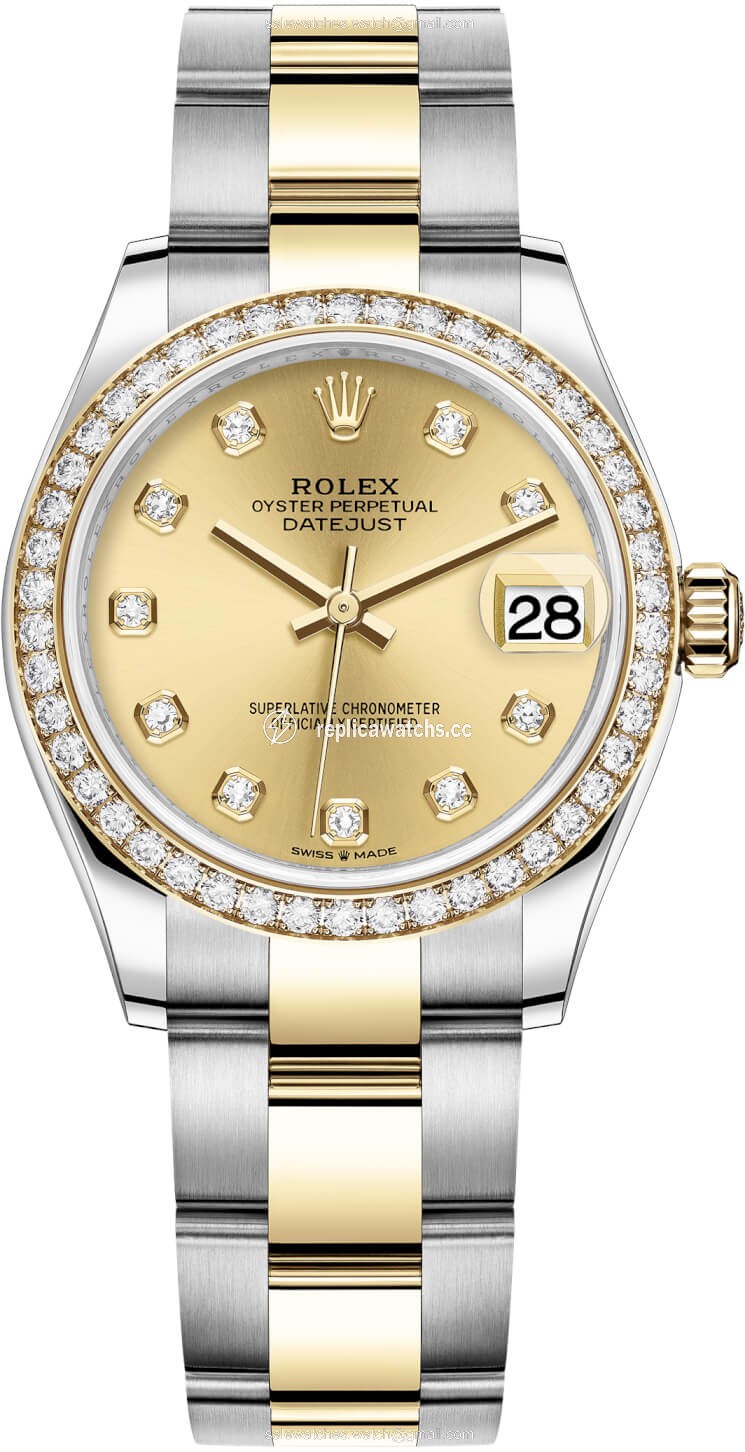 Replica 278383rbr Champagne Diamond Oyster Rolex Datejust 31mm Stainless Steel and Yellow Gold Ladies Watch Replica 278383rbr Champagne Diamond Oyster Rolex Datejust 31mm Stainless Steel and Yellow Gold Ladies Watch
