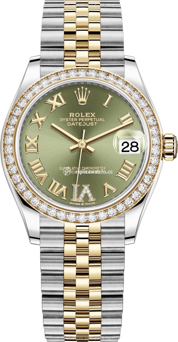 Replica 278383rbr Green VI Roman Jubilee Rolex Datejust 31mm Stainless Steel and Yellow Gold Ladies Watch Replica 278383rbr Green VI Roman Jubilee Rolex Datejust 31mm Stainless Steel and Yellow Gold Ladies Watch