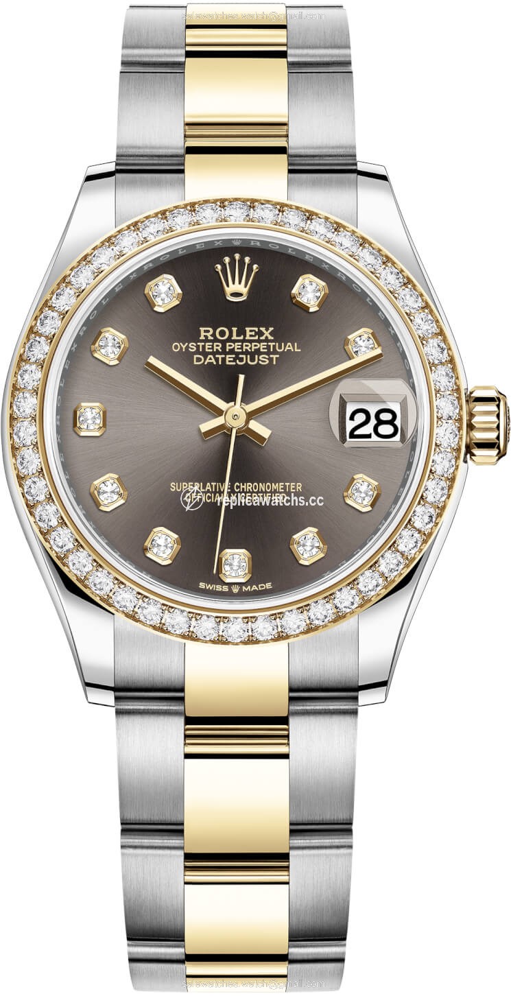 Replica 278383rbr Grey Diamond Oyster Rolex Datejust 31mm Stainless Steel and Yellow Gold Ladies Watch Replica 278383rbr Grey Diamond Oyster Rolex Datejust 31mm Stainless Steel and Yellow Gold Ladies Watch