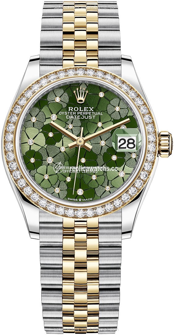 Replica 278383rbr Olive Green Floral Jubilee Rolex Datejust 31mm Stainless Steel and Yellow Gold Ladies Watch Replica 278383rbr Olive Green Floral Jubilee Rolex Datejust 31mm Stainless Steel and Yellow Gold Ladies Watch