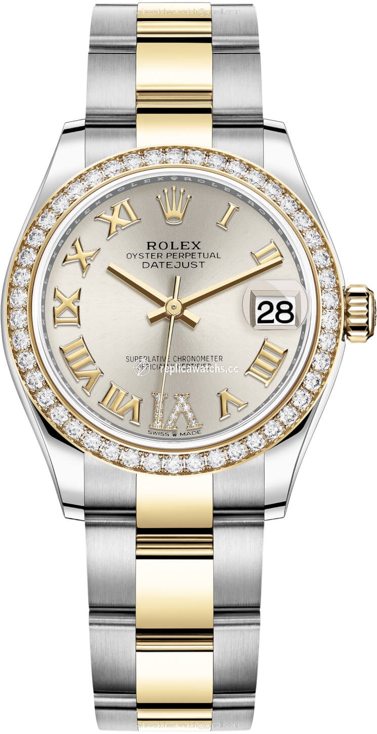Replica 278383rbr Silver VI Roman Oyster Rolex Datejust 31mm Stainless Steel and Yellow Gold Ladies Watch Replica 278383rbr Silver VI Roman Oyster Rolex Datejust 31mm Stainless Steel and Yellow Gold Ladies Watch