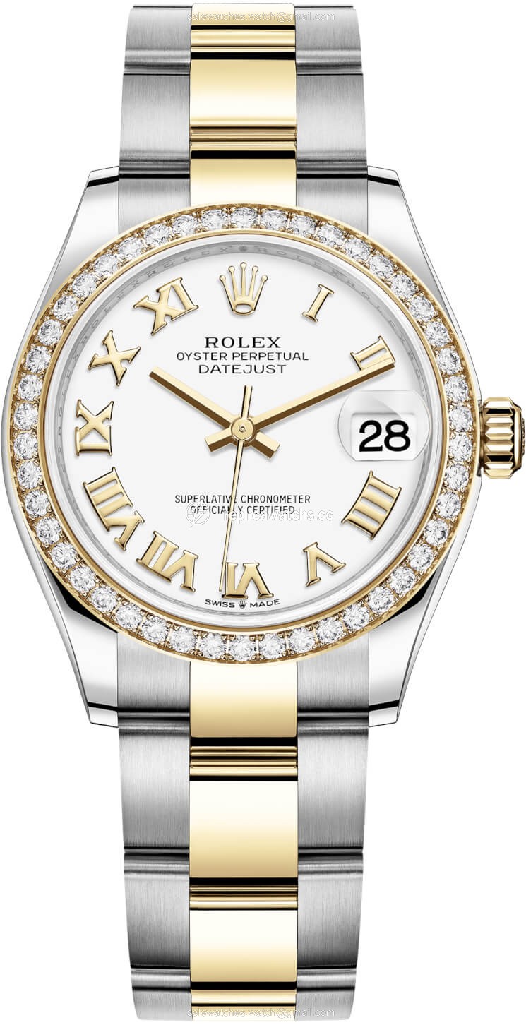 Replica 278383rbr White Roman Oyster Rolex Datejust 31mm Stainless Steel and Yellow Gold Ladies Watch Replica 278383rbr White Roman Oyster Rolex Datejust 31mm Stainless Steel and Yellow Gold Ladies Watch