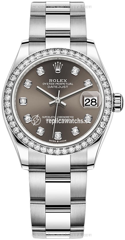 Replica 278384rbr Dark Grey Diamond Oyster Rolex Datejust 31mm Stainless Steel Ladies Watch Replica 278384rbr Dark Grey Diamond Oyster Rolex Datejust 31mm Stainless Steel Ladies Watch