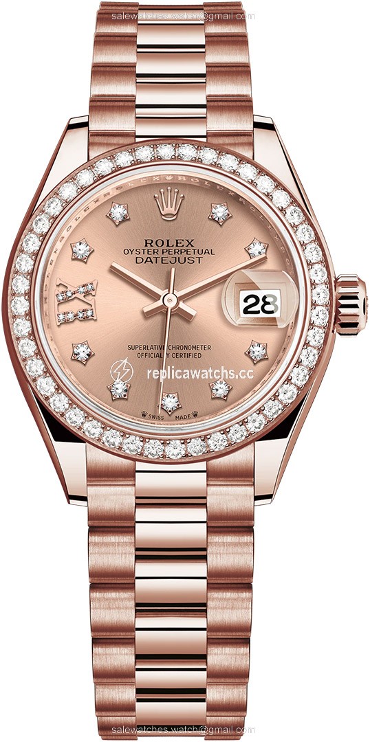 Replica 279135RBR Rose 17 Diamond President Rolex Lady Datejust 28mm Everose Gold Ladies Watch Replica 279135RBR Rose 17 Diamond President Rolex Lady Datejust 28mm Everose Gold Ladies Watch
