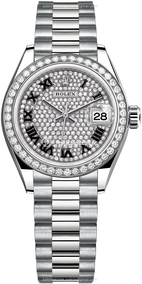 Replica 279139rbr Pave Black Roman President Rolex Lady Datejust 28mm White Gold Ladies Watch Replica 279139rbr Pave Black Roman President Rolex Lady Datejust 28mm White Gold Ladies Watch