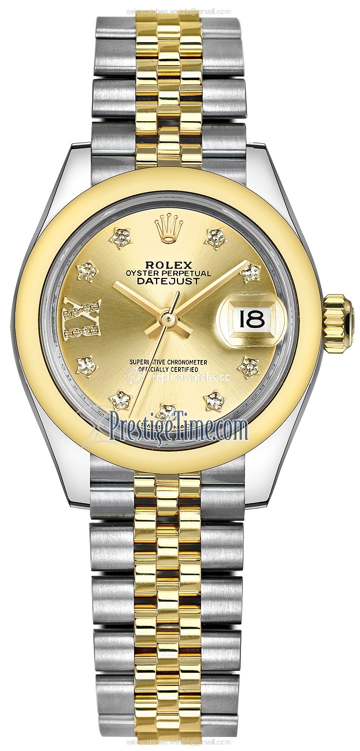 Replica 279163 Champagne 17 Diamond Jubilee Rolex Lady Datejust 28mm Stainless Steel and Yellow Gold Ladies Watch Replica 279163 Champagne 17 Diamond Jubilee Rolex Lady Datejust 28mm Stainless Steel and Yellow Gold Ladies Watch