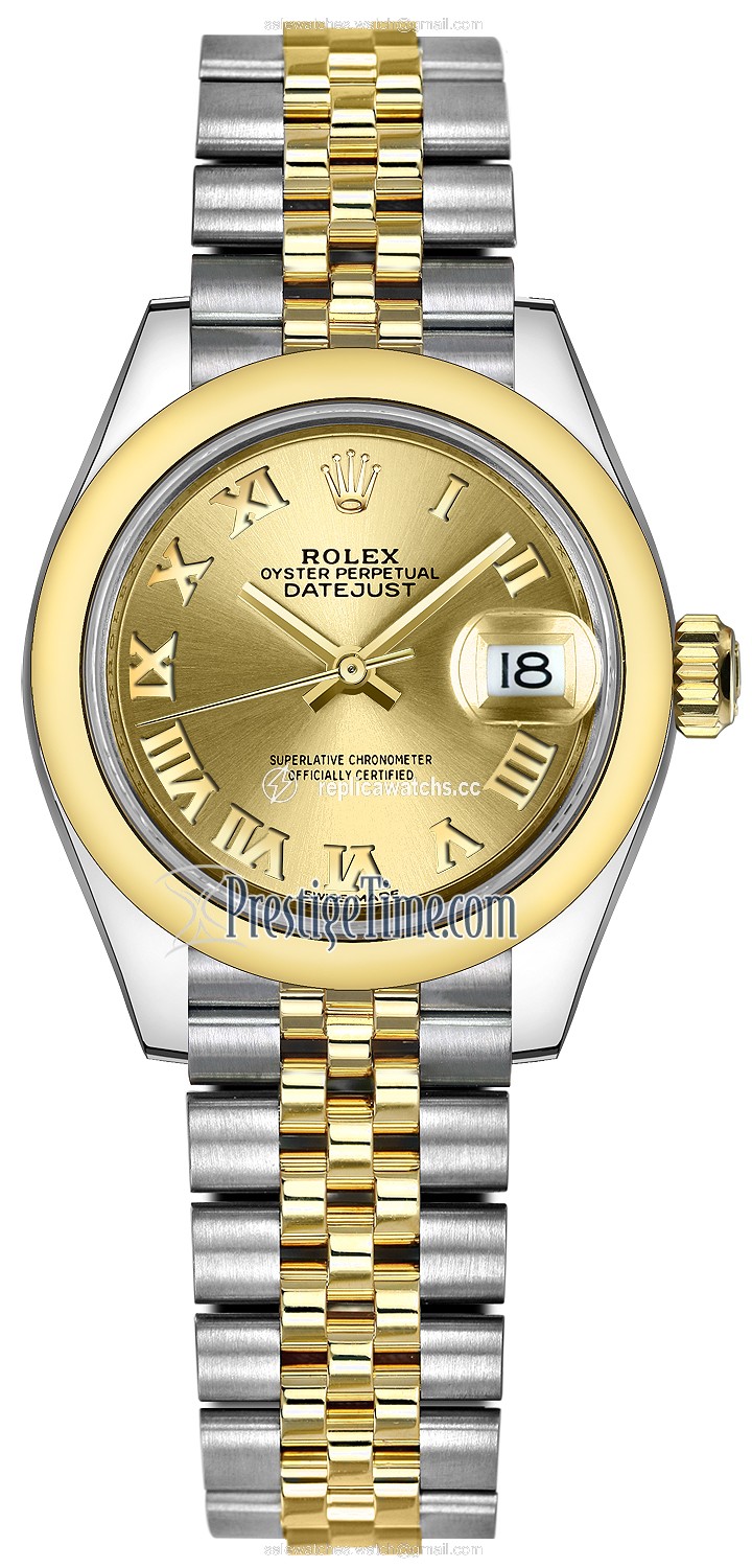 Replica 279163 Champagne Roman Jubilee Rolex Lady Datejust 28mm Stainless Steel and Yellow Gold Ladies Watch Replica 279163 Champagne Roman Jubilee Rolex Lady Datejust 28mm Stainless Steel and Yellow Gold Ladies Watch