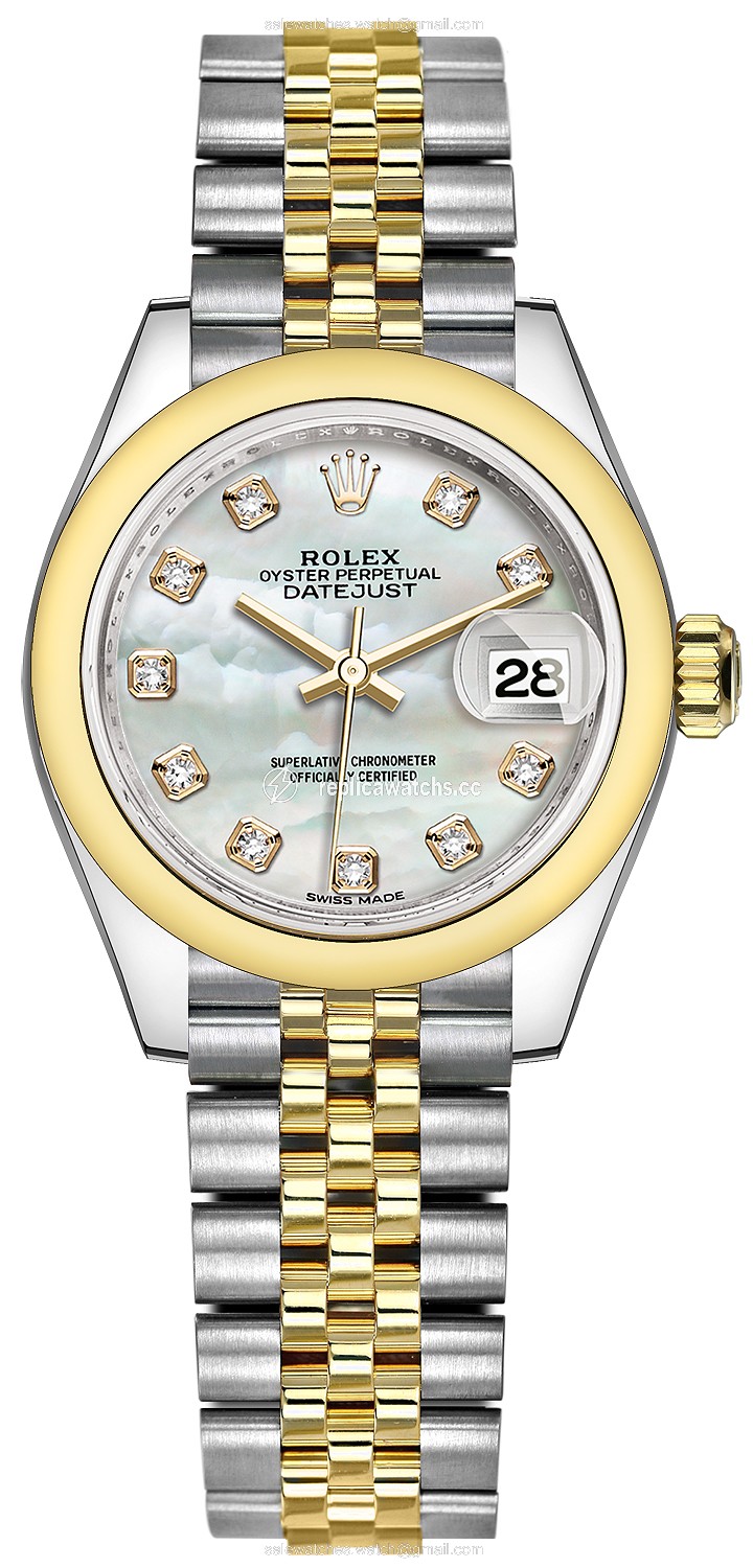 Replica 279163 MOP Diamond Jubilee Rolex Lady Datejust 28mm Stainless Steel and Yellow Gold Ladies Watch Replica 279163 MOP Diamond Jubilee Rolex Lady Datejust 28mm Stainless Steel and Yellow Gold Ladies Watch
