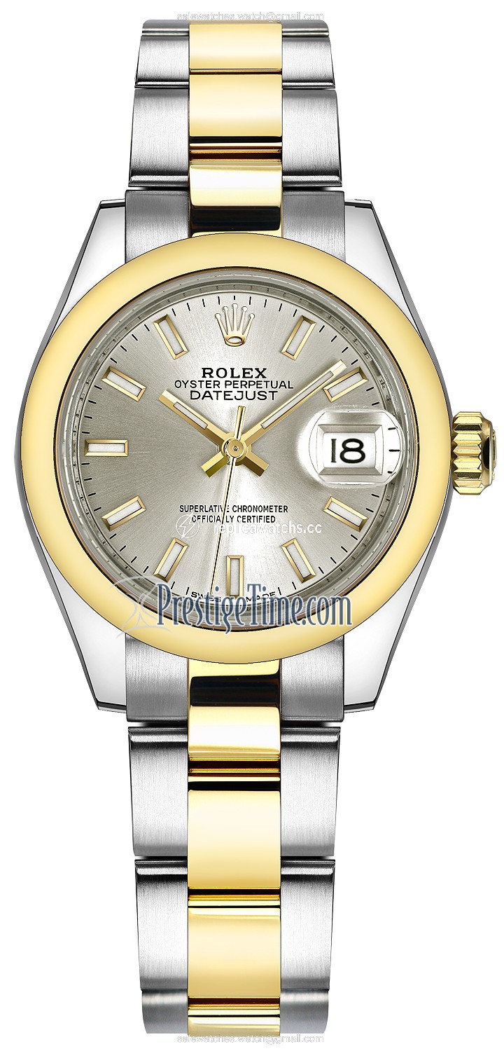 Replica 279163 Silver Index Oyster Rolex Lady Datejust 28mm Stainless Steel and Yellow Gold Ladies Watch Replica 279163 Silver Index Oyster Rolex Lady Datejust 28mm Stainless Steel and Yellow Gold Ladies Watch