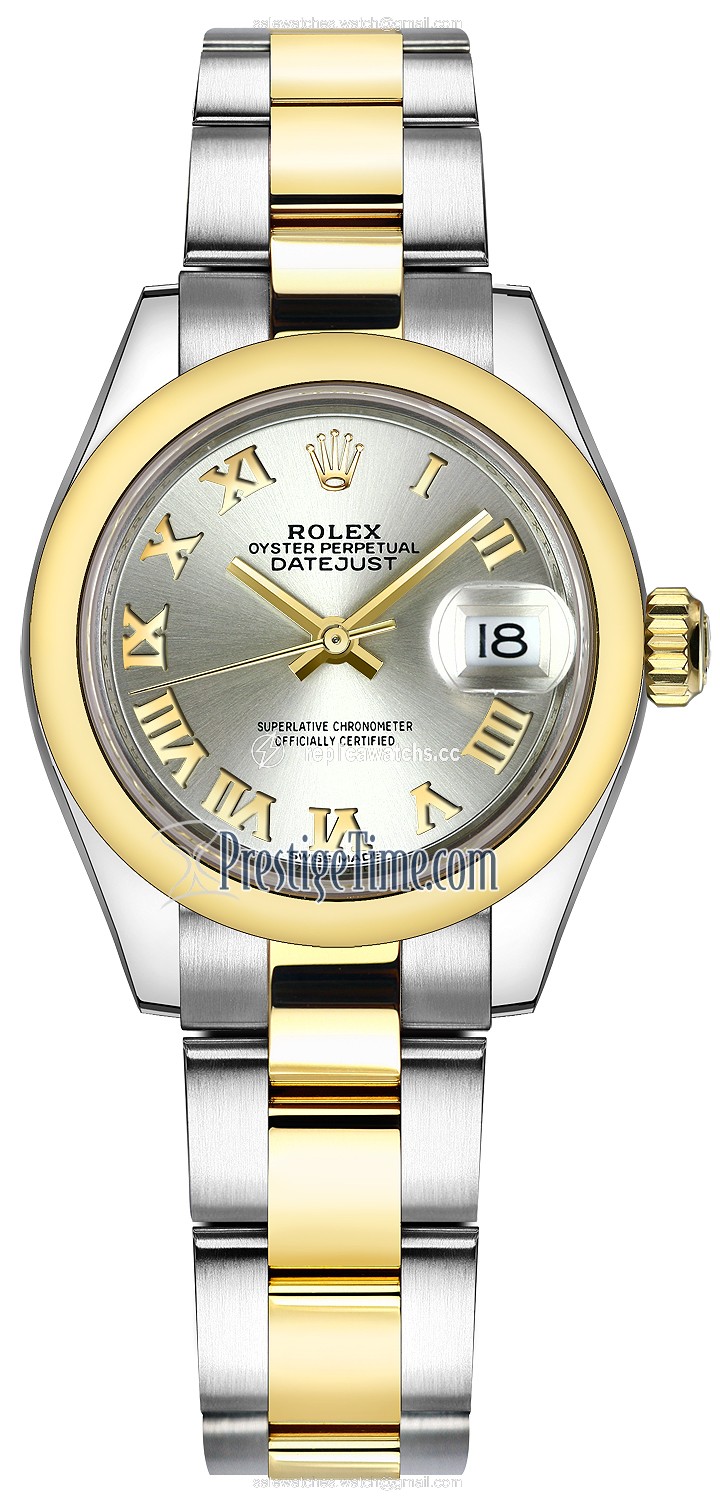 Replica 279163 Silver Roman Oyster Rolex Lady Datejust 28mm Stainless Steel and Yellow Gold Ladies Watch Replica 279163 Silver Roman Oyster Rolex Lady Datejust 28mm Stainless Steel and Yellow Gold Ladies Watch