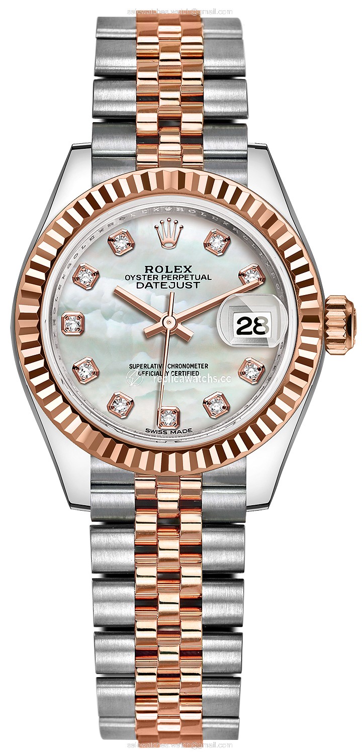 Replica 279171 MOP Diamond Jubilee Rolex Lady Datejust 28mm Stainless Steel and Everose Gold Ladies Watch Replica 279171 MOP Diamond Jubilee Rolex Lady Datejust 28mm Stainless Steel and Everose Gold Ladies Watch