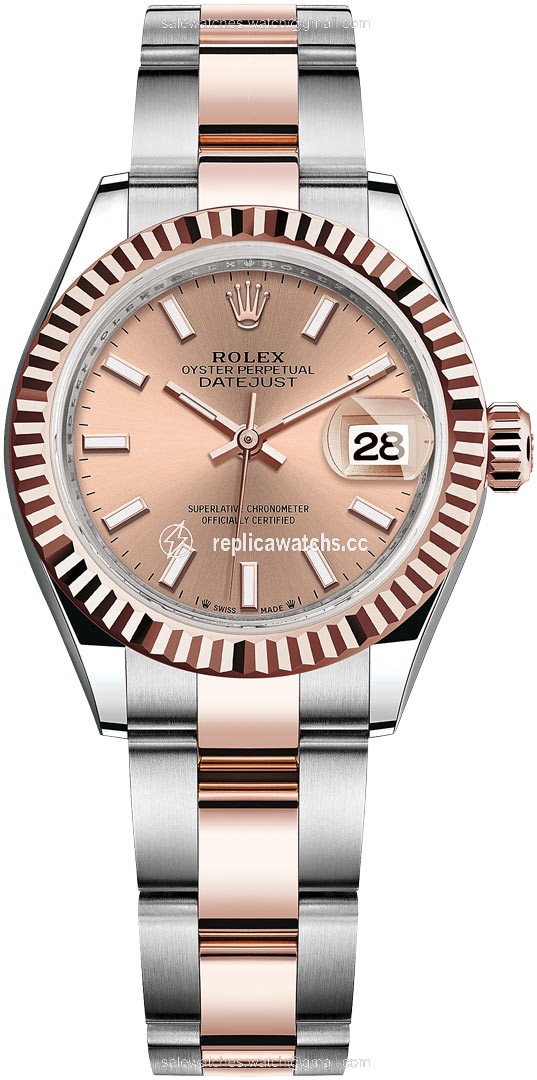 Replica 279171 Rose Index Oyster Rolex Lady Datejust 28mm Stainless Steel and Everose Gold Ladies Watch Replica 279171 Rose Index Oyster Rolex Lady Datejust 28mm Stainless Steel and Everose Gold Ladies Watch