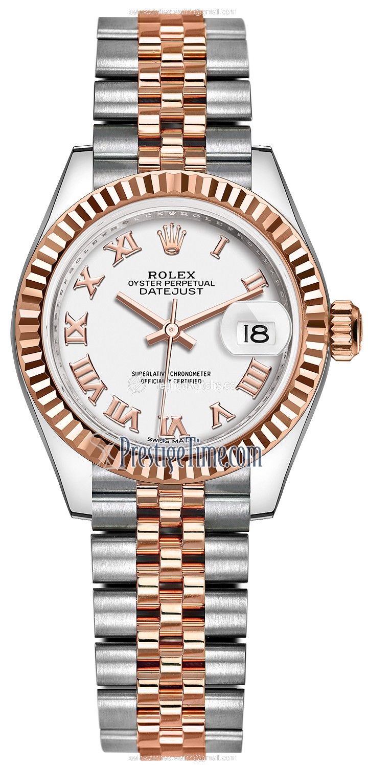 Replica 279171 White Roman Jubilee Rolex Lady Datejust 28mm Stainless Steel and Everose Gold Ladies Watch Replica 279171 White Roman Jubilee Rolex Lady Datejust 28mm Stainless Steel and Everose Gold Ladies Watch