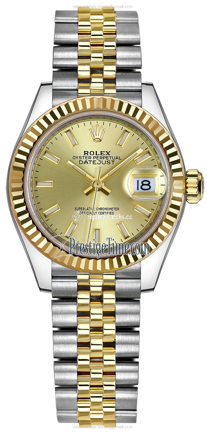 Replica 279173 Champagne Index Jubilee Rolex Lady Datejust 28mm Stainless Steel and Yellow Gold Ladies Watch Replica 279173 Champagne Index Jubilee Rolex Lady Datejust 28mm Stainless Steel and Yellow Gold Ladies Watch
