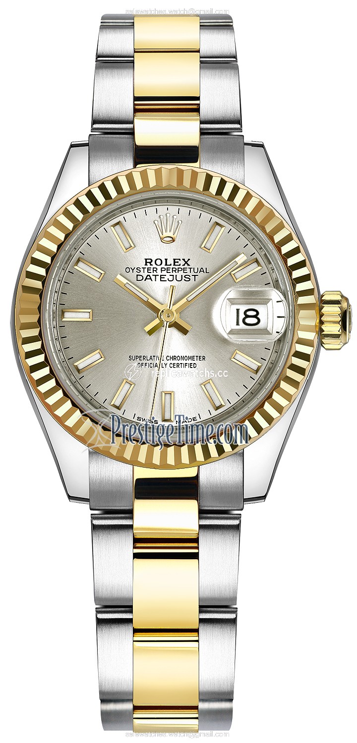 Replica 279173 Silver Index Oyster Rolex Lady Datejust 28mm Stainless Steel and Yellow Gold Ladies Watch Replica 279173 Silver Index Oyster Rolex Lady Datejust 28mm Stainless Steel and Yellow Gold Ladies Watch