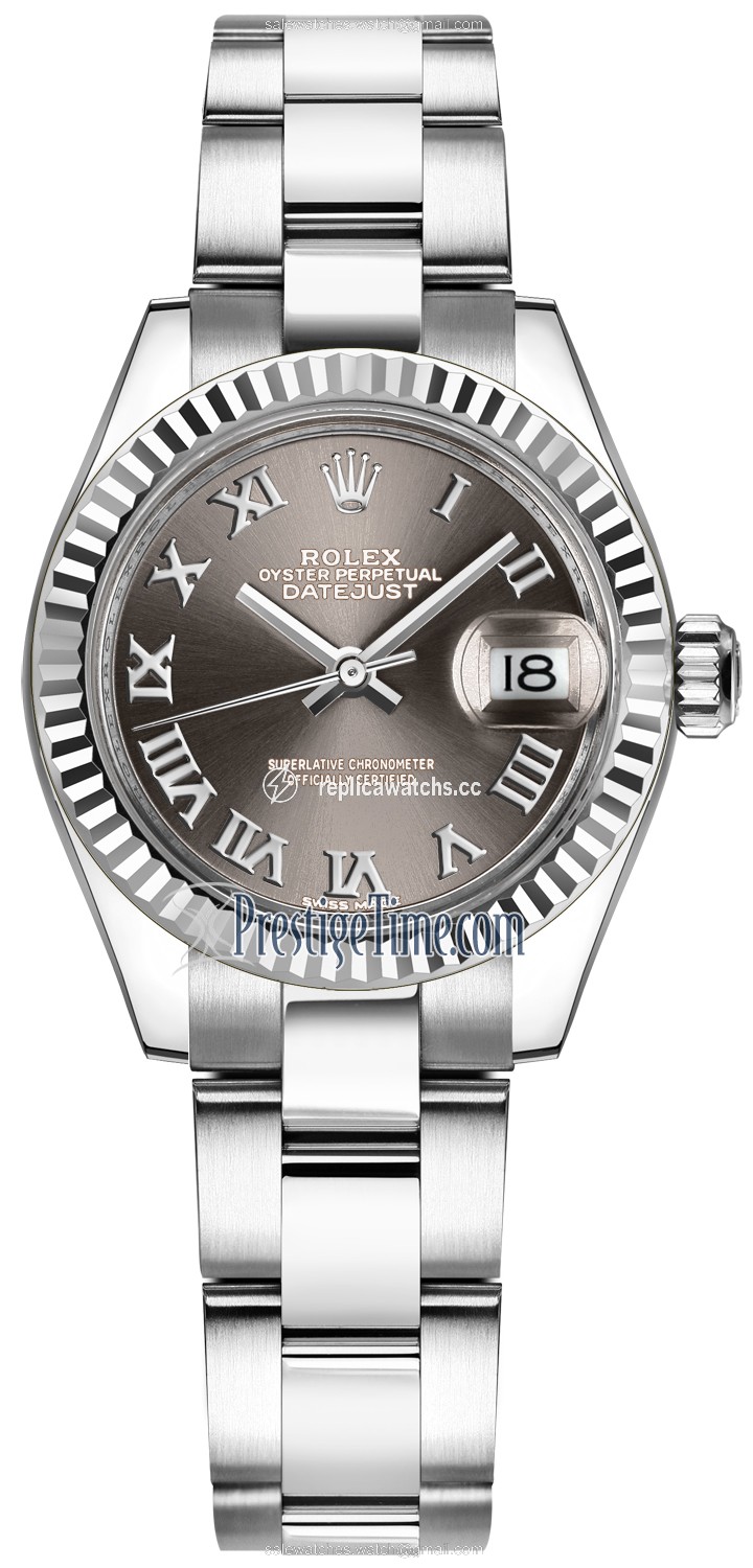 Replica 279174 Dark Grey Roman Oyster Rolex Lady Datejust 28mm Stainless Steel Ladies Watch Replica 279174 Dark Grey Roman Oyster Rolex Lady Datejust 28mm Stainless Steel Ladies Watch