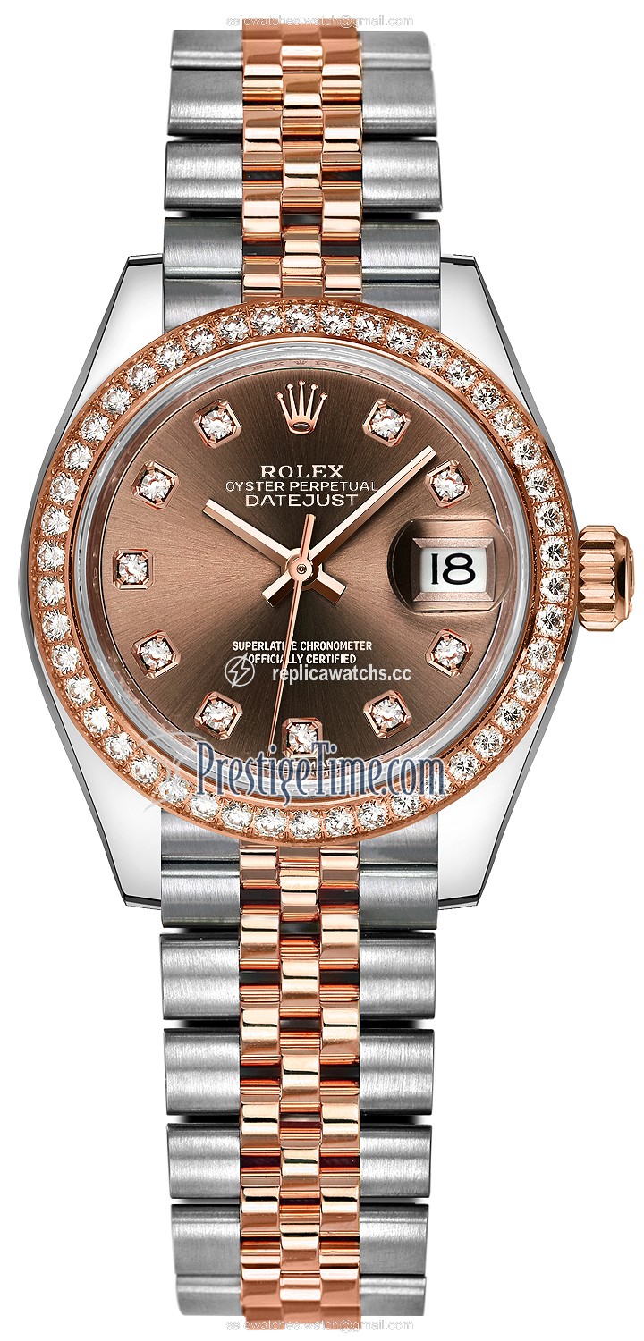 Replica 279381RBR Chocolate Diamond Jubilee Rolex Lady Datejust 28mm Stainless Steel and Everose Gold Ladies Watch Replica 279381RBR Chocolate Diamond Jubilee Rolex Lady Datejust 28mm Stainless Steel and Everose Gold Ladies Watch