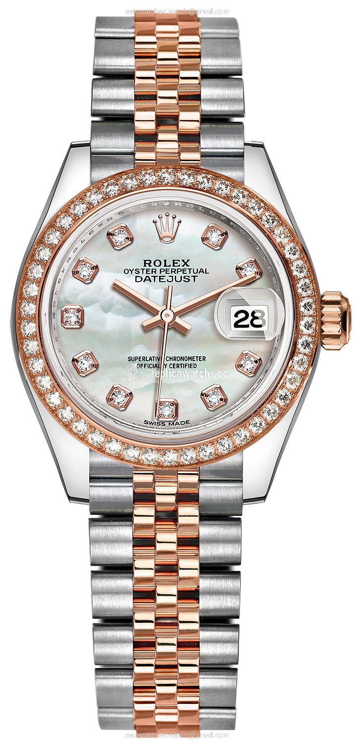 Replica 279381RBR MOP Diamond Jubilee Rolex Lady Datejust 28mm Stainless Steel and Everose Gold Ladies Watch Replica 279381RBR MOP Diamond Jubilee Rolex Lady Datejust 28mm Stainless Steel and Everose Gold Ladies Watch