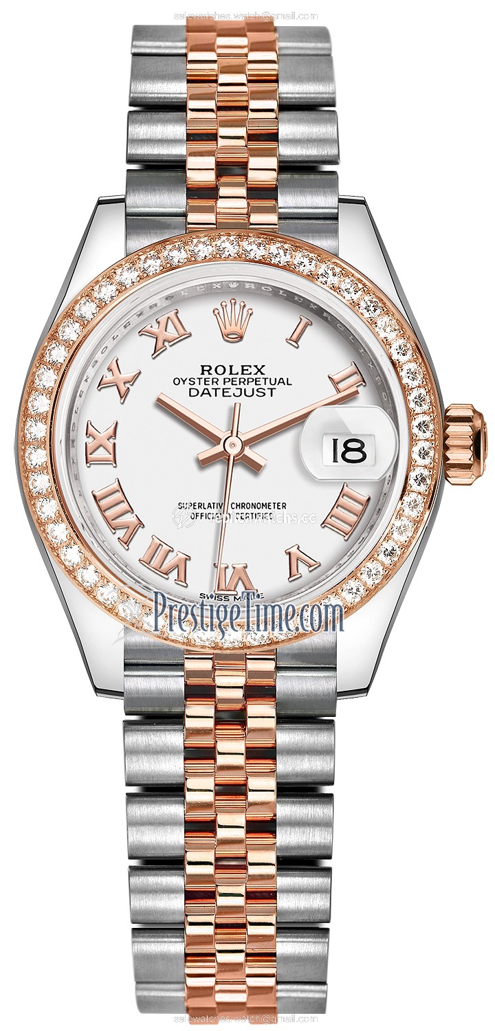 Replica 279381RBR White Roman Jubilee Rolex Lady Datejust 28mm Stainless Steel and Everose Gold Ladies Watch Replica 279381RBR White Roman Jubilee Rolex Lady Datejust 28mm Stainless Steel and Everose Gold Ladies Watch