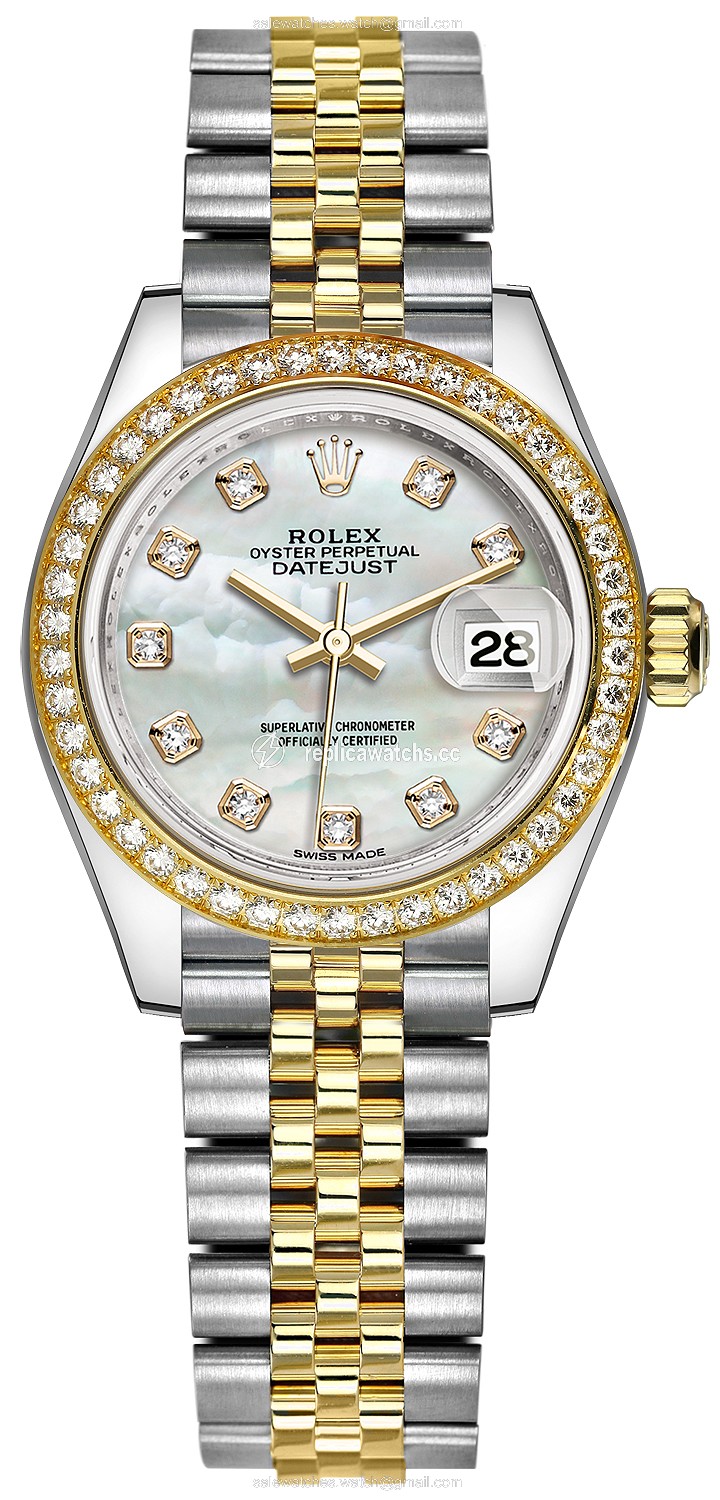 Replica 279383RBR MOP Diamond Jubilee Rolex Lady Datejust 28mm Stainless Steel and Yellow Gold Ladies Watch Replica 279383RBR MOP Diamond Jubilee Rolex Lady Datejust 28mm Stainless Steel and Yellow Gold Ladies Watch