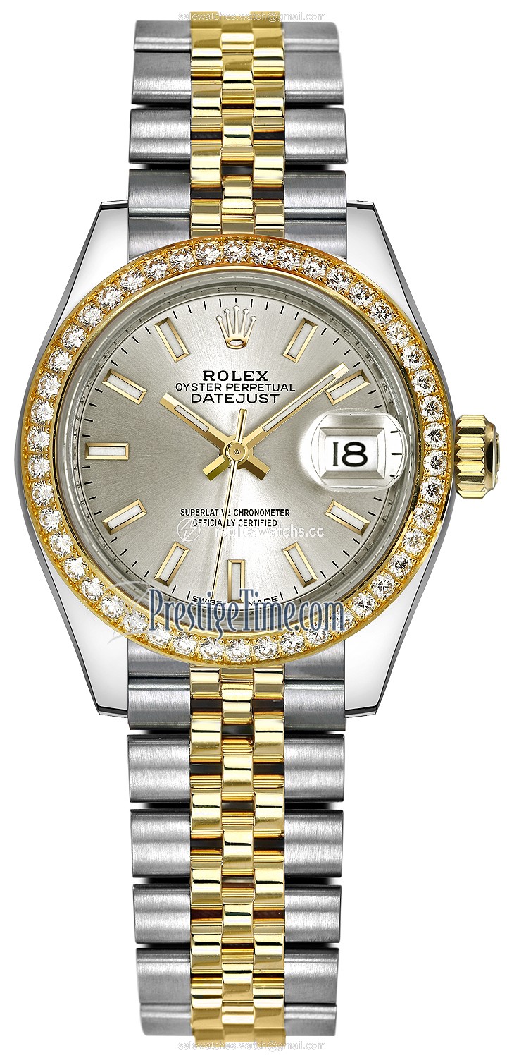 Replica 279383RBR Silver Index Jubilee Rolex Lady Datejust 28mm Stainless Steel and Yellow Gold Ladies Watch Replica 279383RBR Silver Index Jubilee Rolex Lady Datejust 28mm Stainless Steel and Yellow Gold Ladies Watch