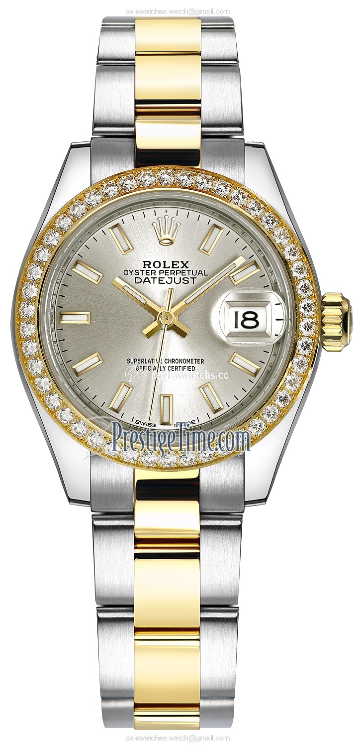 Replica 279383RBR Silver Index Oyster Rolex Lady Datejust 28mm Stainless Steel and Yellow Gold Ladies Watch Replica 279383RBR Silver Index Oyster Rolex Lady Datejust 28mm Stainless Steel and Yellow Gold Ladies Watch