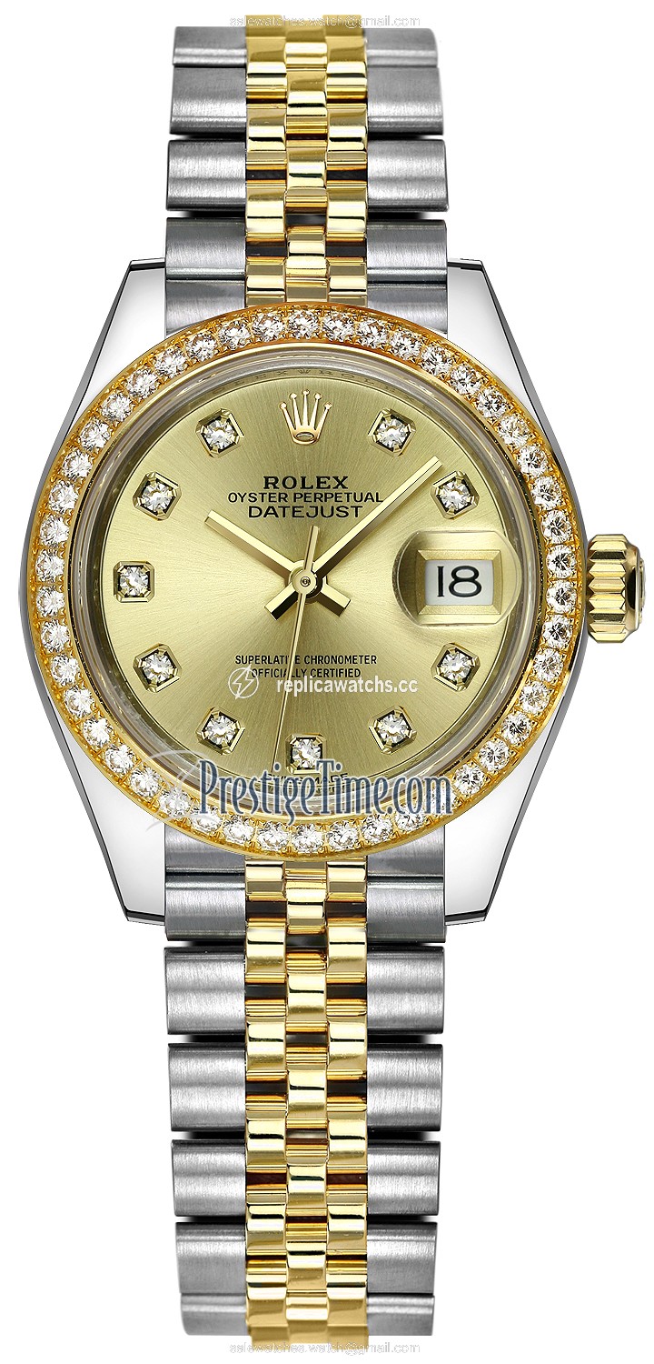 Replica 279383RBR Champagne Diamond Jubilee Rolex Lady Datejust 28mm Stainless Steel and Yellow Gold Ladies Watch Replica 279383RBR Champagne Diamond Jubilee Rolex Lady Datejust 28mm Stainless Steel and Yellow Gold Ladies Watch