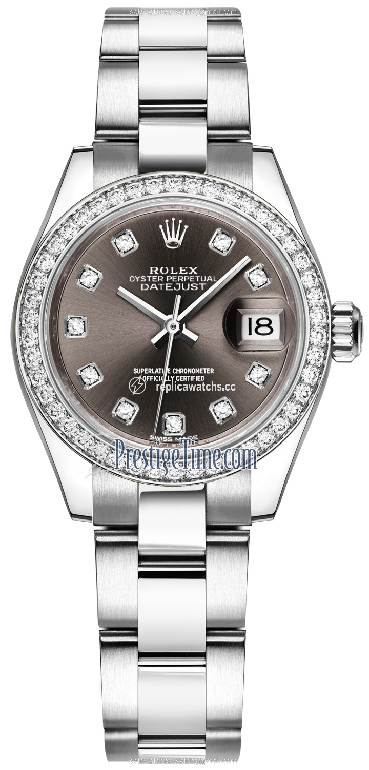 Replica 279384RBR Dark Grey Diamond Oyster Rolex Lady Datejust 28mm Stainless Steel Ladies Watch Replica 279384RBR Dark Grey Diamond Oyster Rolex Lady Datejust 28mm Stainless Steel Ladies Watch
