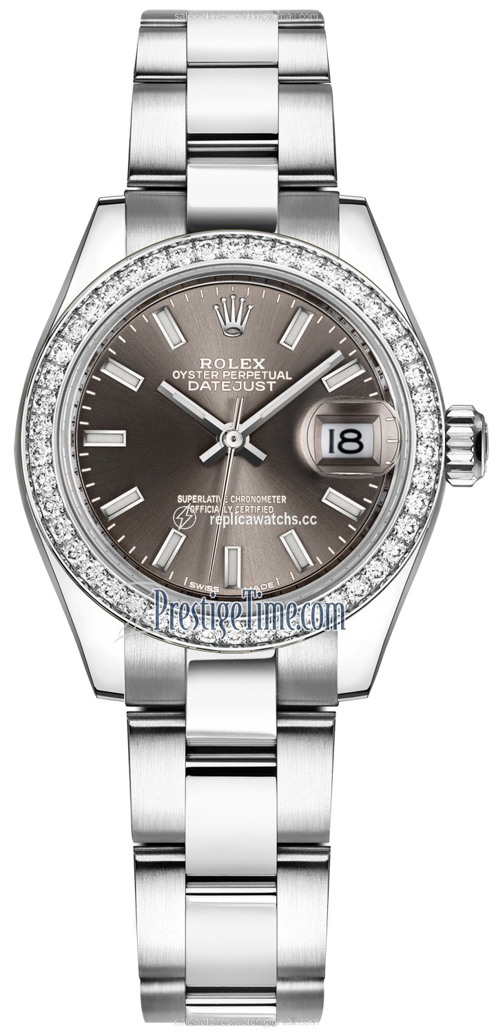 Replica 279384RBR Dark Grey Index Oyster Rolex Lady Datejust 28mm Stainless Steel Ladies Watch Replica 279384RBR Dark Grey Index Oyster Rolex Lady Datejust 28mm Stainless Steel Ladies Watch