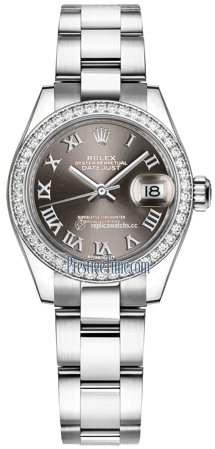 Replica 279384RBR Dark Grey Roman Oyster Rolex Lady Datejust 28mm Stainless Steel Ladies Watch Replica 279384RBR Dark Grey Roman Oyster Rolex Lady Datejust 28mm Stainless Steel Ladies Watch