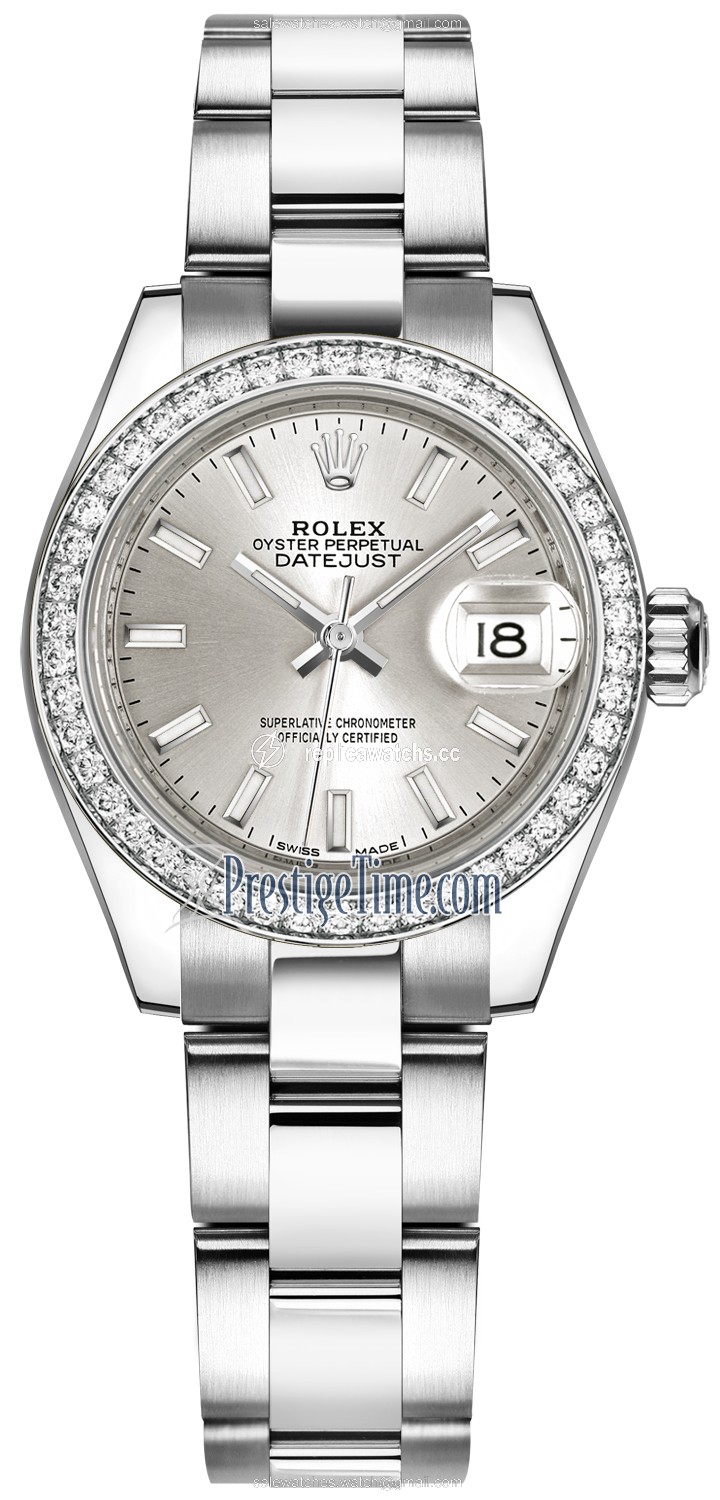 Replica 279384RBR Silver Index Oyster Rolex Lady Datejust 28mm Stainless Steel Ladies Watch Replica 279384RBR Silver Index Oyster Rolex Lady Datejust 28mm Stainless Steel Ladies Watch