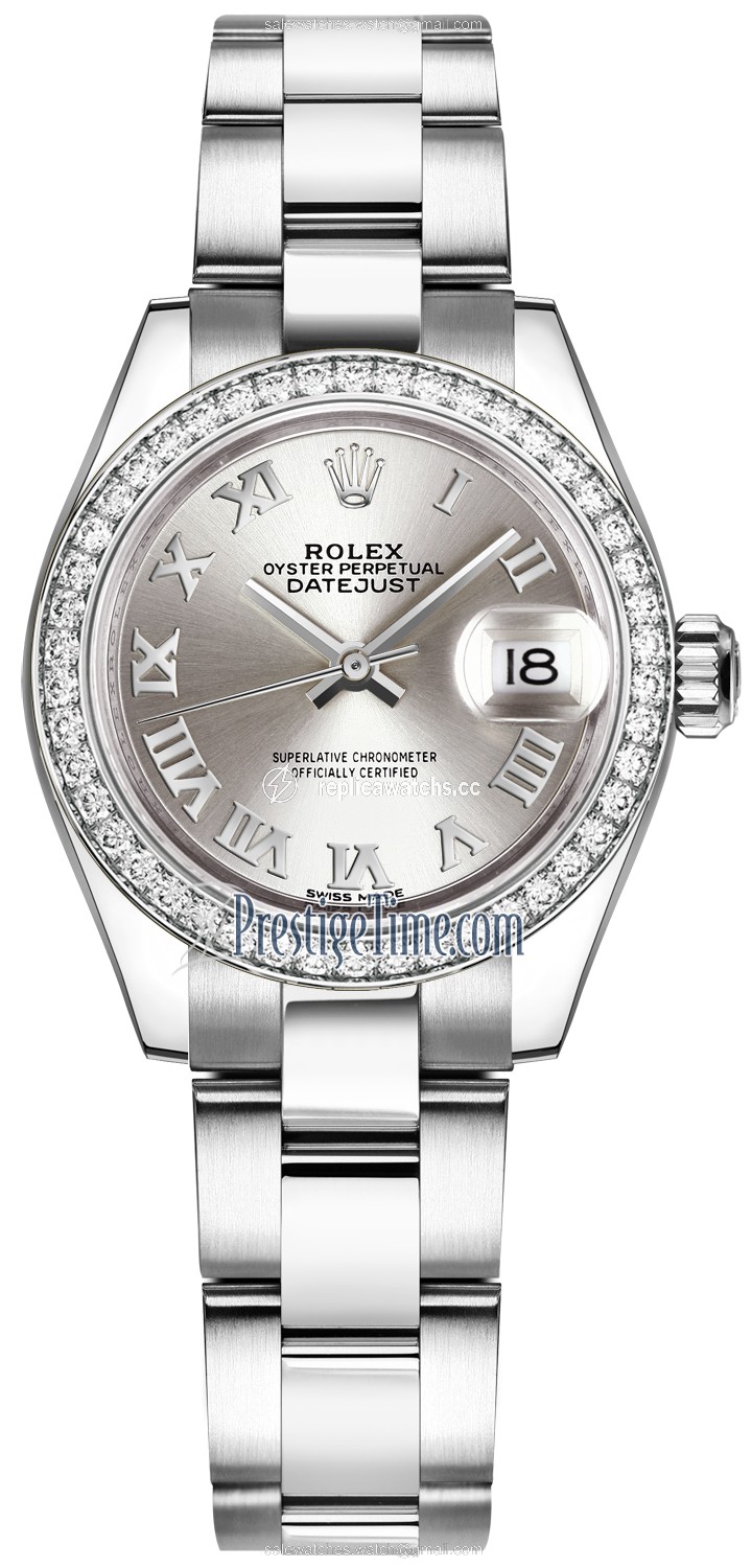Replica 279384RBR Silver Roman Oyster Rolex Lady Datejust 28mm Stainless Steel Ladies Watch Replica 279384RBR Silver Roman Oyster Rolex Lady Datejust 28mm Stainless Steel Ladies Watch