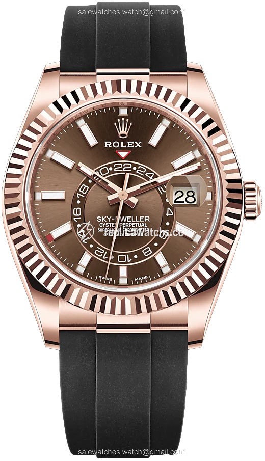 Replica 326235 Chocolate Index Rolex Sky Dweller 42mm Mens Watch Replica 326235 Chocolate Index Rolex Sky Dweller 42mm Mens Watch