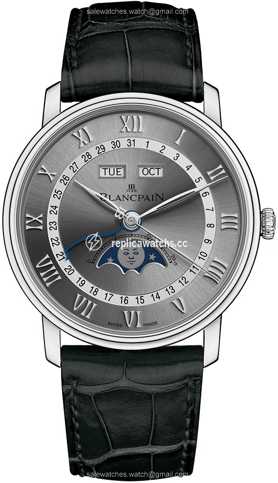 Replica 6654-1113-55b Blancpain Villeret Moonphase & Complete Calendar 40mm Mens Watch Replica 6654-1113-55b Blancpain Villeret Moonphase & Complete Calendar 40mm Mens Watch