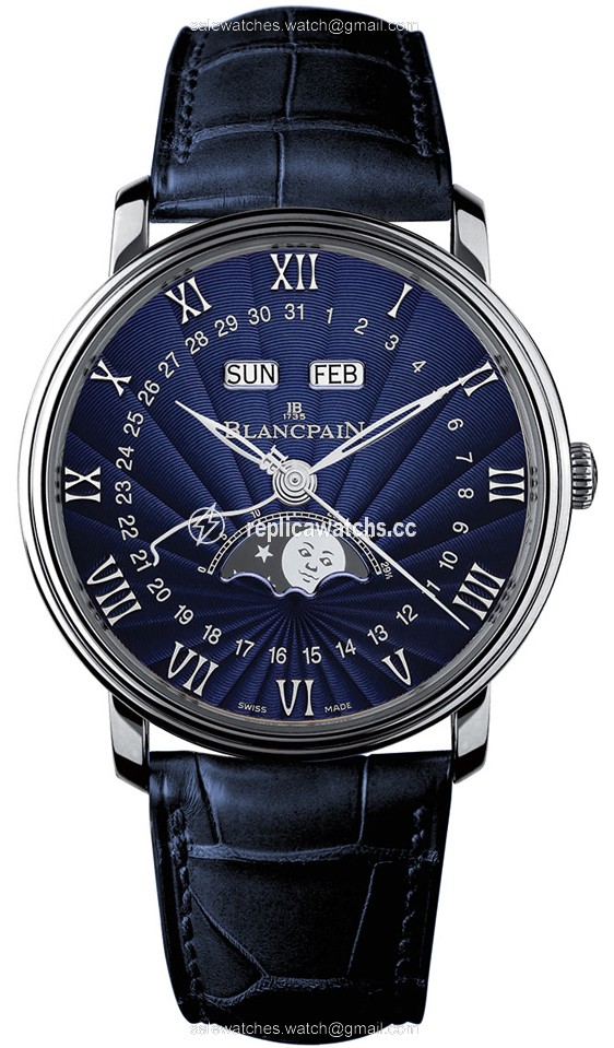 Replica 6654-1529-55b Blancpain Villeret Moonphase & Complete Calendar 40mm Mens Watch Replica 6654-1529-55b Blancpain Villeret Moonphase & Complete Calendar 40mm Mens Watch