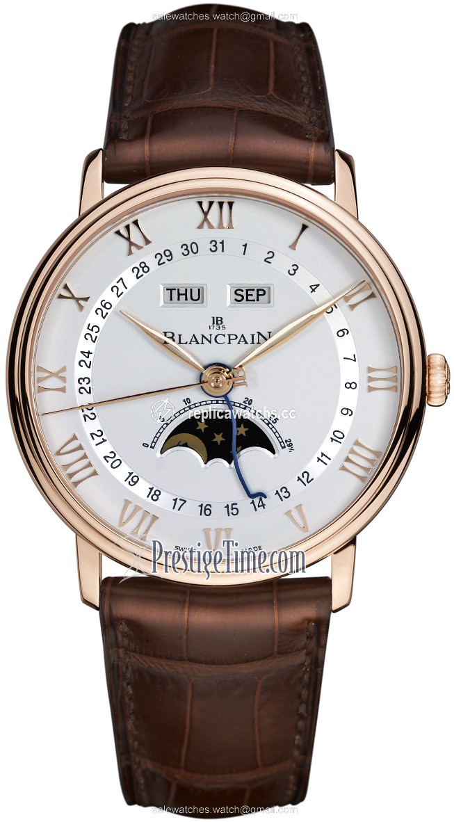 Replica 6654-3642-55a Blancpain Villeret Moonphase & Complete Calendar 40mm Mens Watch Replica 6654-3642-55a Blancpain Villeret Moonphase & Complete Calendar 40mm Mens Watch