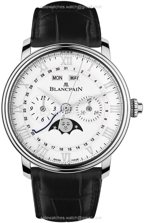 Replica 6685-1127-55b Blancpain Villeret Single Pusher Chronograph Complete Calendar Mens Watch Replica 6685-1127-55b Blancpain Villeret Single Pusher Chronograph Complete Calendar Mens Watch