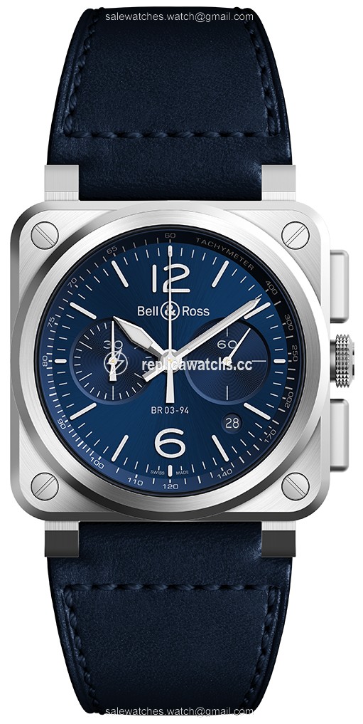 Replica BR03-94 Blue Steel BR0394-BLU-ST/SCA Bell & Ross BR03-94 Chronograph 42mm Mens Watch Replica BR03-94 Blue Steel BR0394-BLU-ST/SCA Bell & Ross BR03-94 Chronograph 42mm Mens Watch