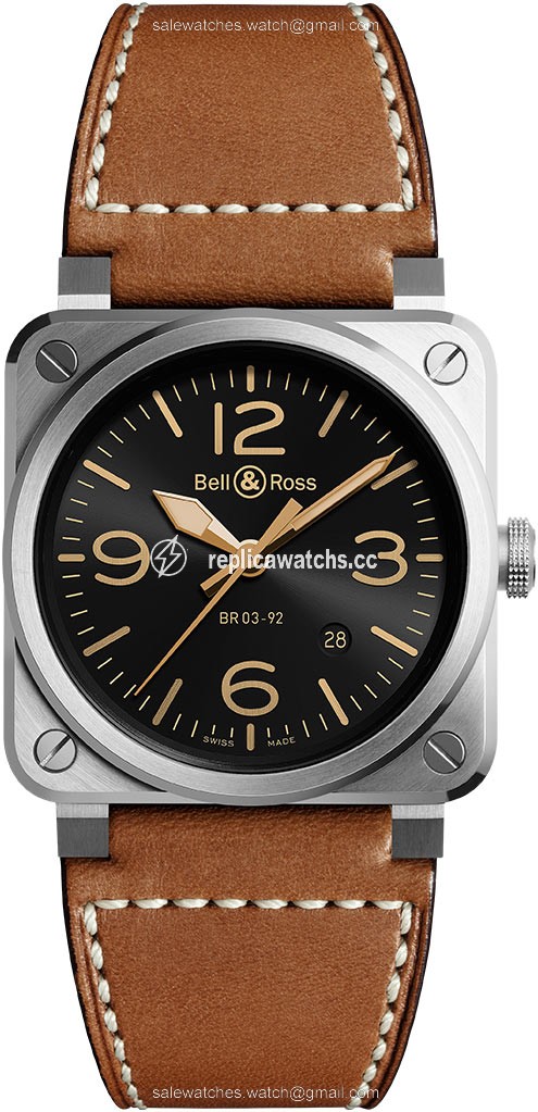 Replica BR0392-GH-ST/SCA Golden Heritage Bell & Ross BR03-92 Automatic 42mm Mens Watch Replica BR0392-GH-ST/SCA Golden Heritage Bell & Ross BR03-92 Automatic 42mm Mens Watch
