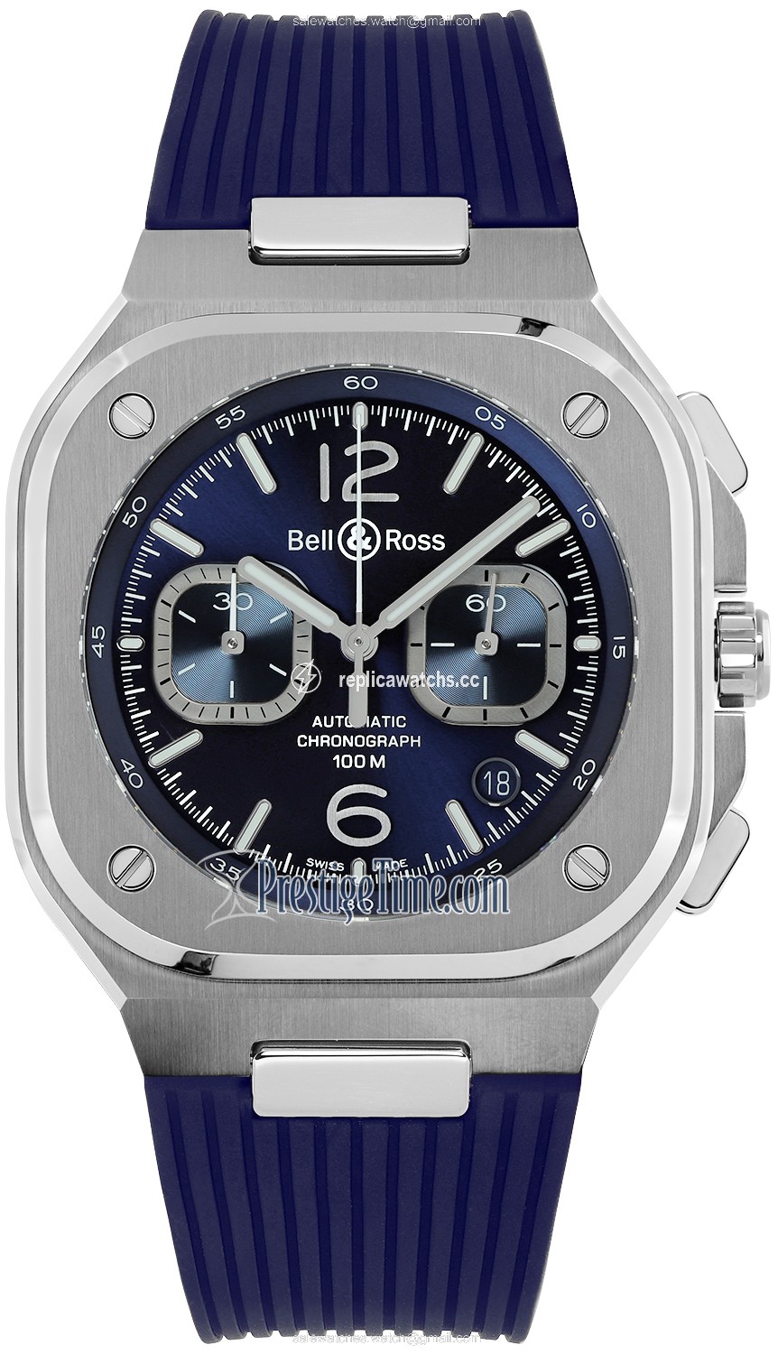 Replica BR05C-BU-ST/SRB Bell & Ross BR 05 Chronograph 42mm Mens Watch Replica BR05C-BU-ST/SRB Bell & Ross BR 05 Chronograph 42mm Mens Watch
