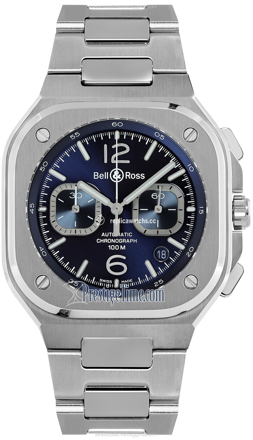 Replica BR05C-BU-ST/SST Bell & Ross BR 05 Chronograph 42mm Mens Watch Replica BR05C-BU-ST/SST Bell & Ross BR 05 Chronograph 42mm Mens Watch