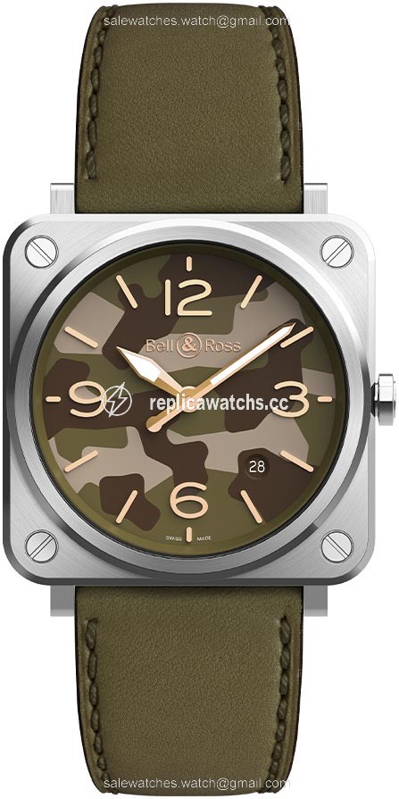 Replica BRS-CK-ST/SCA Green Camo Bell & Ross BR S Quartz 39mm Midsize Watch Replica BRS-CK-ST/SCA Green Camo Bell & Ross BR S Quartz 39mm Midsize Watch