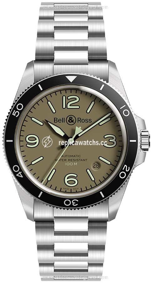 Replica BRV292-MKA-ST/SST Military Green Bell & Ross BR V2-92 Mens Watch Replica BRV292-MKA-ST/SST Military Green Bell & Ross BR V2-92 Mens Watch