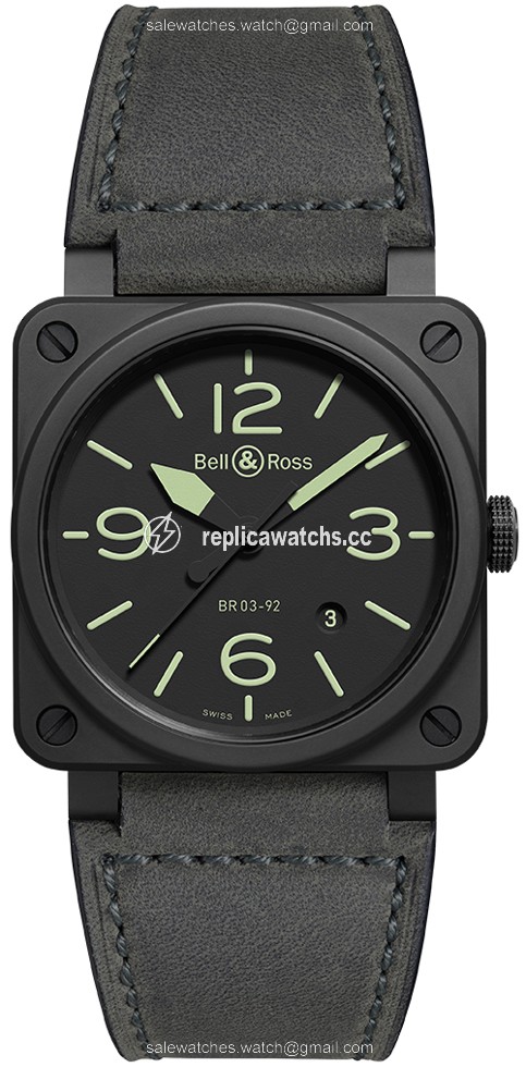 Replica BR0392-BL3-CE/SCA BR 03-95 Nightlum Bell & Ross BR03-92 Automatic 42mm Mens Watch Replica BR0392-BL3-CE/SCA BR 03-95 Nightlum Bell & Ross BR03-92 Automatic 42mm Mens Watch