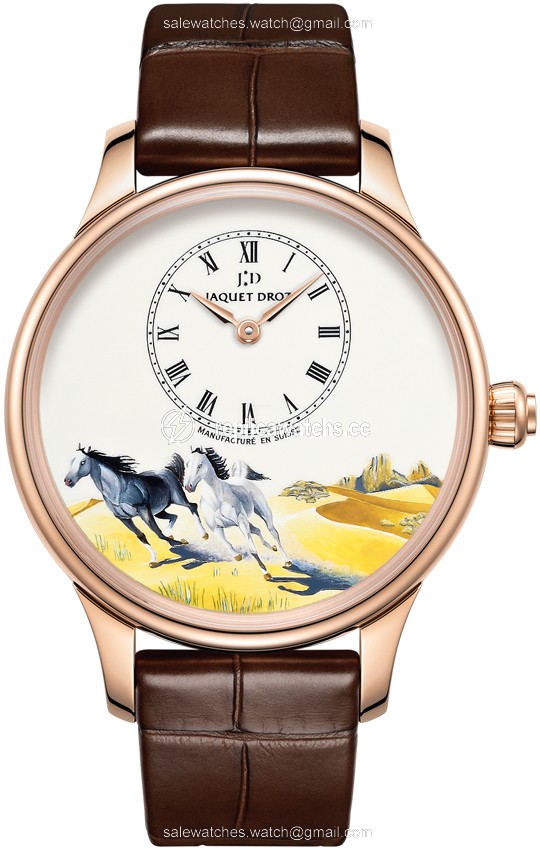 Replica j005013204 HORSES Jaquet Droz Les Ateliers d'Art Petite Heure Minute Enamel Painting 39mm Midsize Watch Replica j005013204 HORSES Jaquet Droz Les Ateliers d'Art Petite Heure Minute Enamel Painting 39mm Midsize Watch