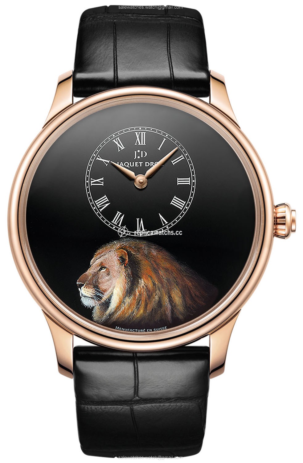 Replica j005033314 LION Jaquet Droz Les Ateliers d'Art Petite Heure Minute Enamel Painting 43mm Mens Watch Replica j005033314 LION Jaquet Droz Les Ateliers d'Art Petite Heure Minute Enamel Painting 43mm Mens Watch