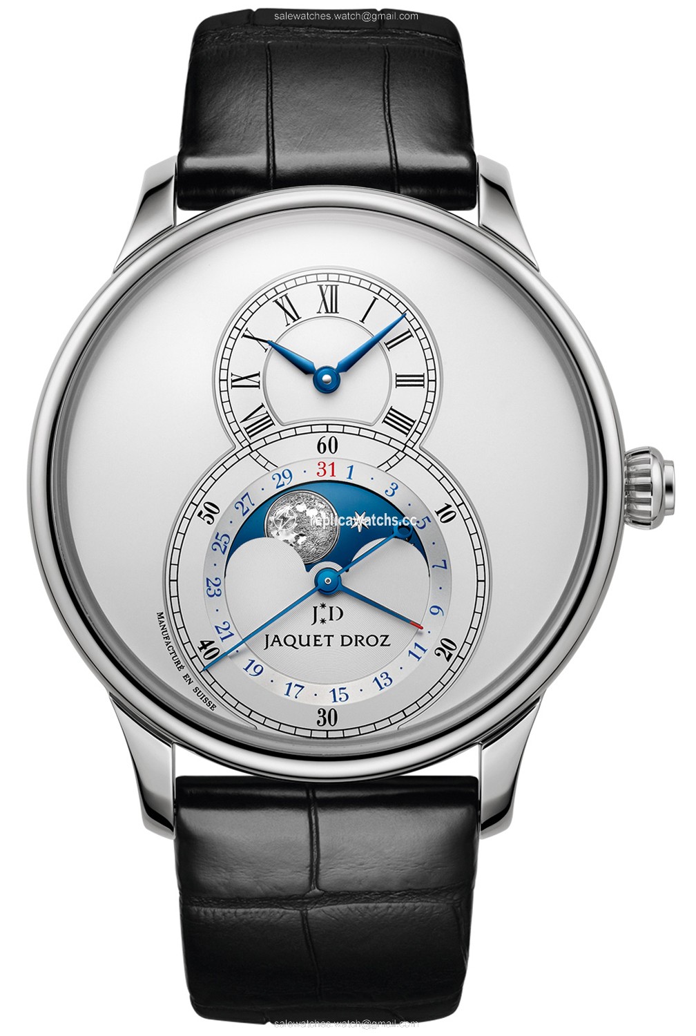 Replica j007530240 Jaquet Droz Grande Seconde Moon 43mm Mens Watch Replica j007530240 Jaquet Droz Grande Seconde Moon 43mm Mens Watch