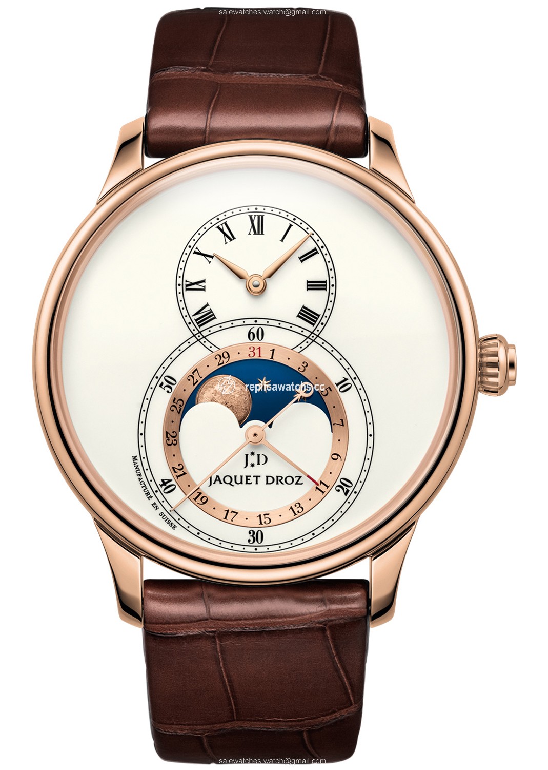 Replica j007533200 Jaquet Droz Grande Seconde Moon 43mm Mens Watch Replica j007533200 Jaquet Droz Grande Seconde Moon 43mm Mens Watch