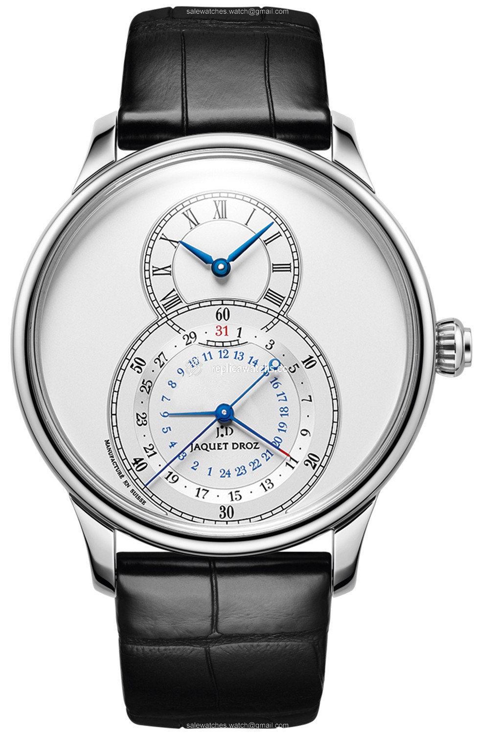 Replica j016030240 Jaquet Droz Grande Seconde Dual Time 43mm Mens Watch Replica j016030240 Jaquet Droz Grande Seconde Dual Time 43mm Mens Watch