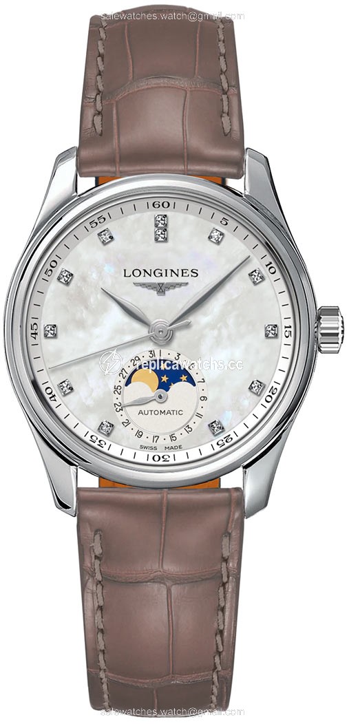Replica L2.409.4.87.4 L24094874 Longines Master Automatic Moonphase 34mm Ladies Watch Replica L2.409.4.87.4 L24094874 Longines Master Automatic Moonphase 34mm Ladies Watch